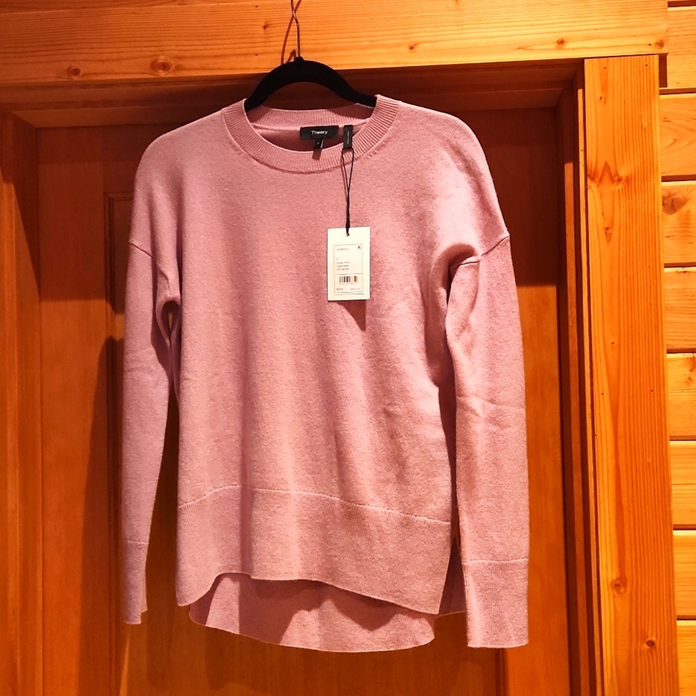 Theory Pink Cashmere Sweater -NWT